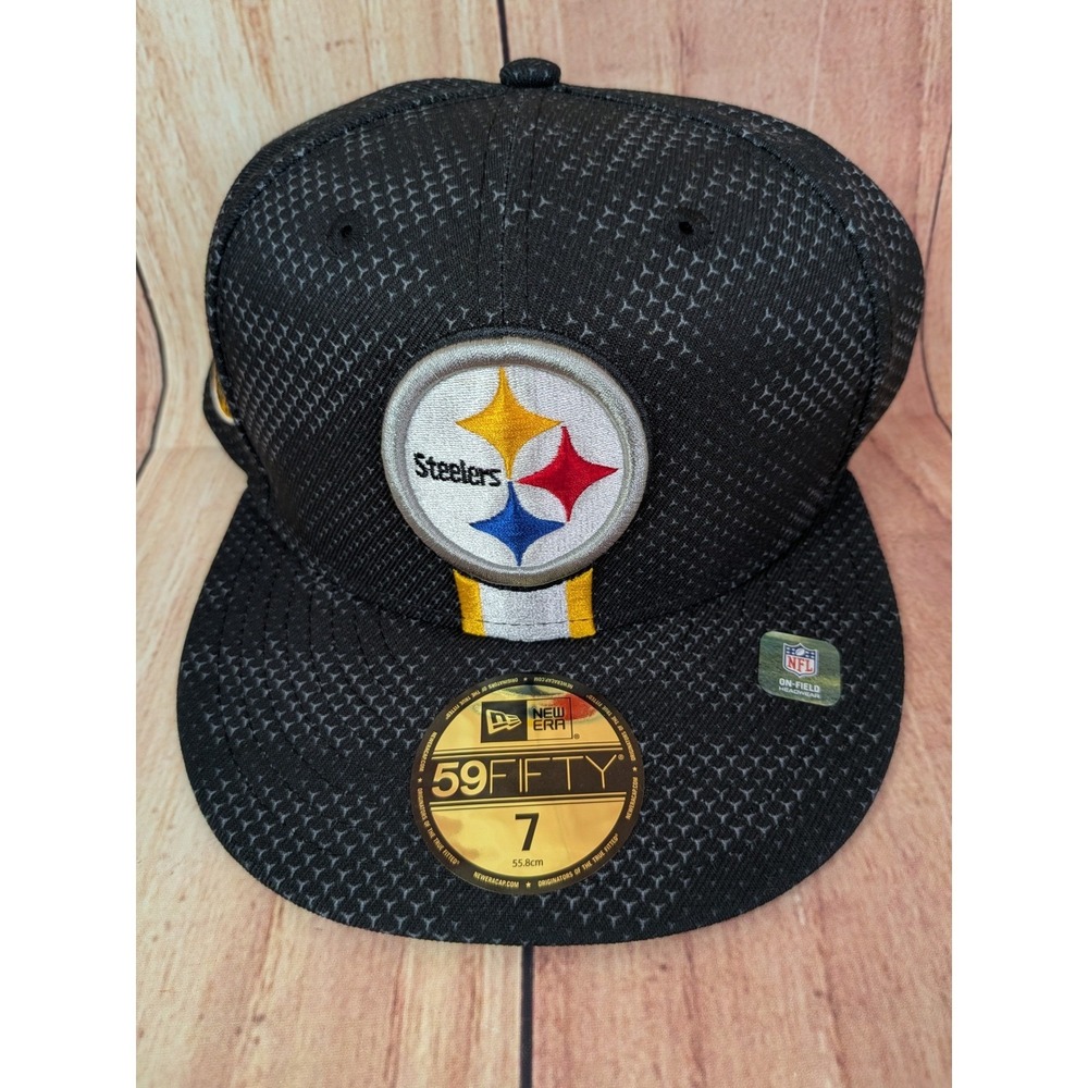 Pittsburgh Steelers NFL New Era 59FIFTY Fitted Sideline Hat Size 7 5/8 NEW